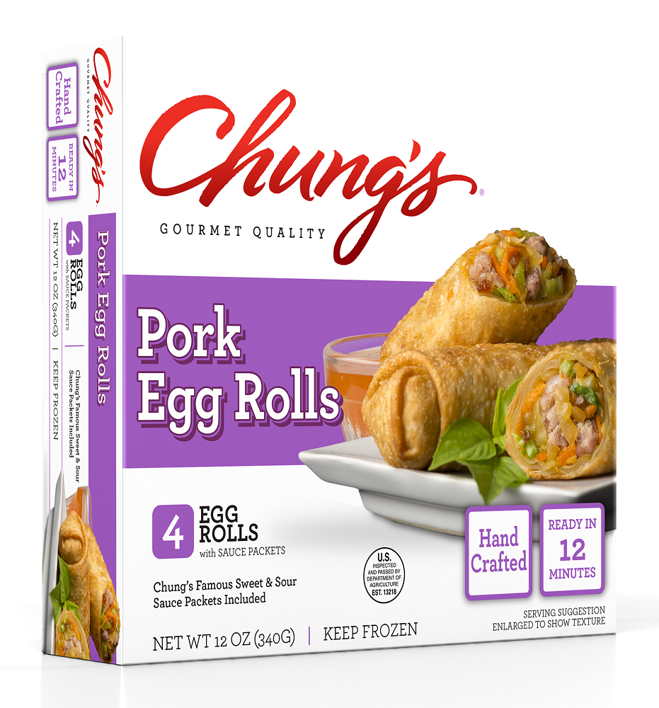 CHUNG'S GOURMET QUALITY: Pork Egg Rolls 4 Count, 12 oz