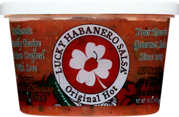 LUCKY HABANERO: Original Hot Salsa, 16 oz