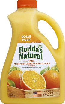 FLORIDAS NATURAL: Orange Juice Some Pulp, 89 oz