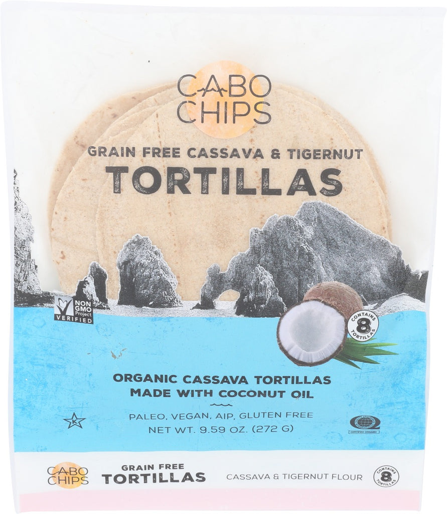 CABO CHIPS: Cassava and Tigernut Tortillas, 9.59 oz