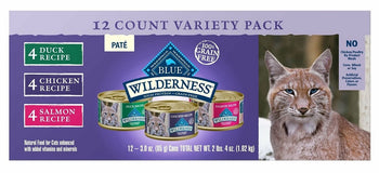 BLUE BUFFALO: Wilderness Variety Pack Cat Food, 12 ea