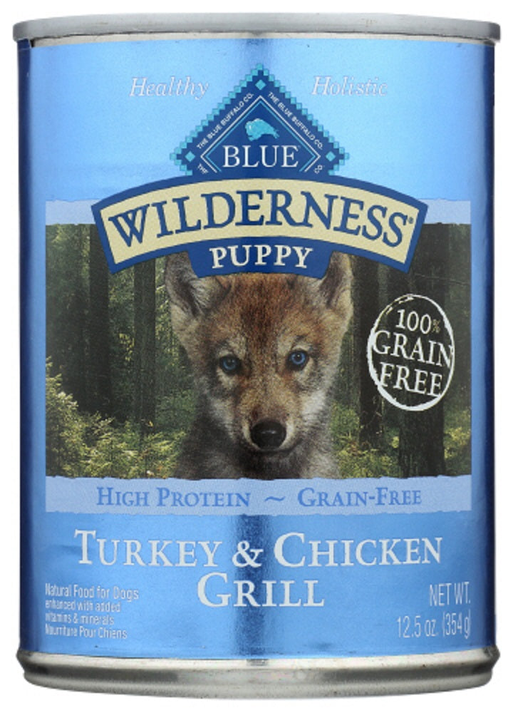 BLUE BUFFALO: Wilderness Puppy Food Turkey & Chicken Grill, 12.50 oz