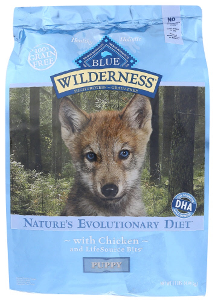 BLUE BUFFALO: Wilderness Puppy Chicken Recipe, 11 lb