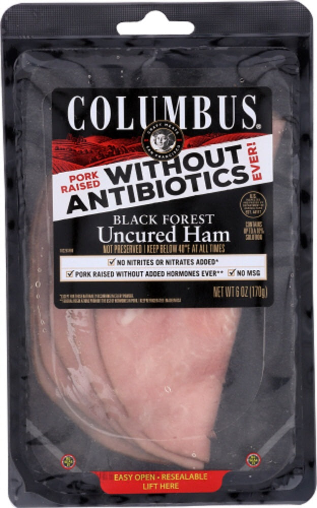 COLUMBUS: Black Forest Uncured Ham, 6 oz