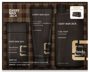 EVERY MAN JACK: Sandalwood Body Kit, 3 pc