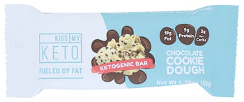 KISS MY KETO: Chocolate Cookie Dough Keto Bar, 1.76 oz