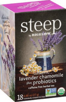 BIGELOW: Steep Organic Lavender Chamomile Plus Probiotics, 0.98 oz