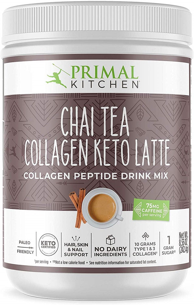 PRIMAL KITCHEN: Chai? ?Tea? ?Collagen? ?Keto? ?Latte? Drink Mix, 8.55 oz