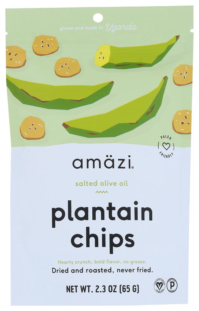 AMAZI: Salted Olive Oil Plantain Chips, 2.30 oz