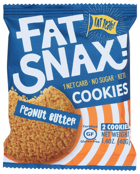 FAT SNAX: Peanut Butter Cookies, 1.40 oz