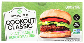 BEYOND MEAT: Cookout Classic Plant Based Burger Patties 8 Count, 2 lb