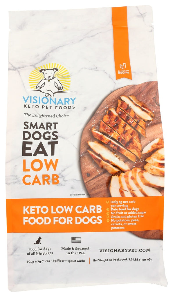 VISIONARY PET FOODS: Chicken Keto Low Carb Food For Dogs, 3.5 lb