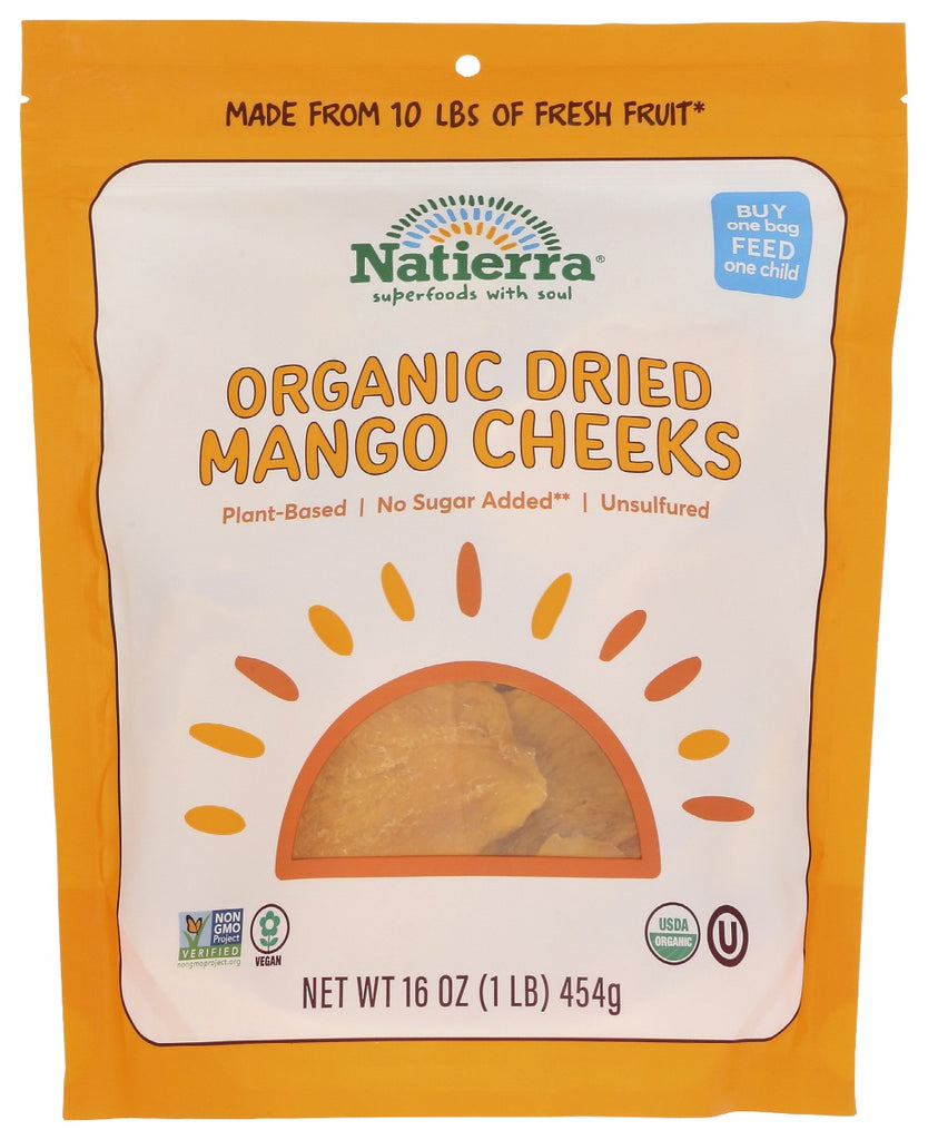 NATIERRA: Organic Dried Mango Cheeks, 16 oz