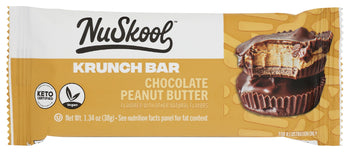 NUSKOOL: Chocolate Peanut Butter Krunch Bar, 1.34 oz