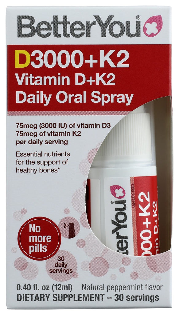 BETTERYOU: D3000 + K2 Vitamin Oral Spray, 12 ml