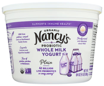 NANCYS: Organic Whole Milk Yogurt Plain, 64 oz