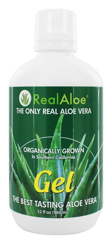 REAL ALOE: Organically Grown Aloe Vera Gel, 32 oz