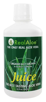 REAL ALOE: Aloe Vera Juice Organically Grown, 32 oz