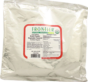 FRONTIER CO-OP: Low Sodium Vegetable Flavored Broth Powder, 16 oz