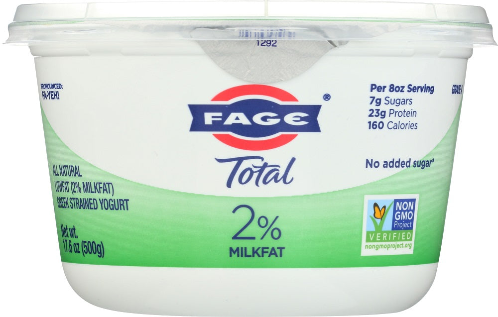 FAGE TOTAL GREEK: 2% All Natural Greek Strained Yogurt, 17.6 oz