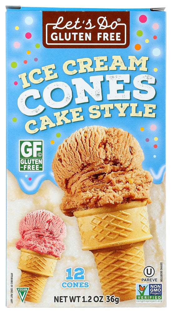 LET'S DO GLUTEN FREE: Ice Cream Cones Cake Style, 1.2 oz