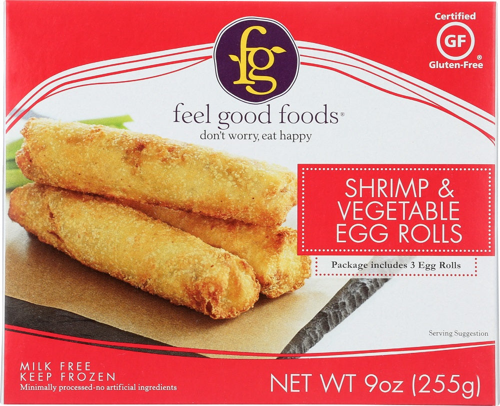 FEEL GOOD FOODS: Gluten Free Shrimp & Vegetable Egg Rolls, 9 oz