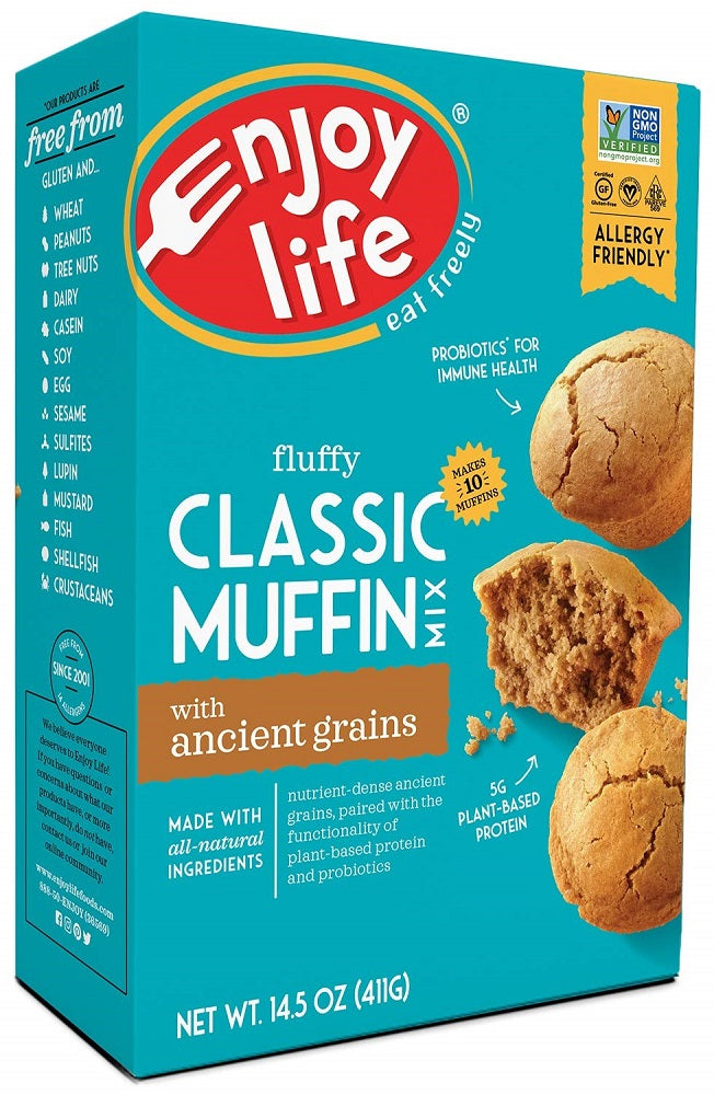 ENJOY LIFE: Fluffy Classic Muffin Mix with Ancient Grains, 14.5 oz