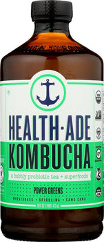 HEALTH ADE: Power Greens Kombucha, 16 oz