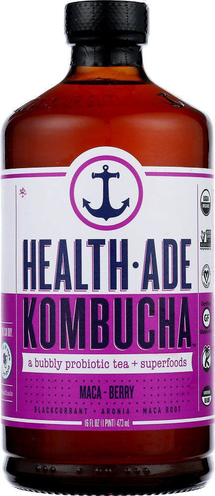 HEALTH ADE: Maca-Berry Kombucha, 16 oz