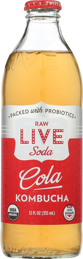 LIVE SODA: Raw Cola Kombucha, 12 oz