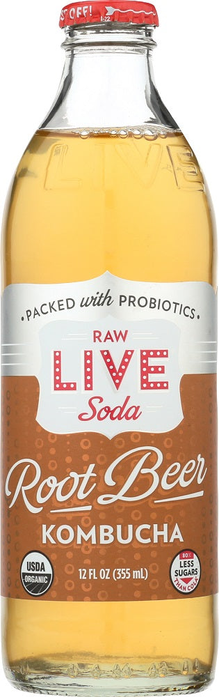 LIVE SODA: Root Beer Kombucha, 12 oz