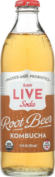 LIVE SODA: Root Beer Kombucha, 12 oz