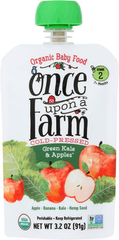 ONCE UPON A FARM: Green Kale & Apples Baby Food, 3.2 oz