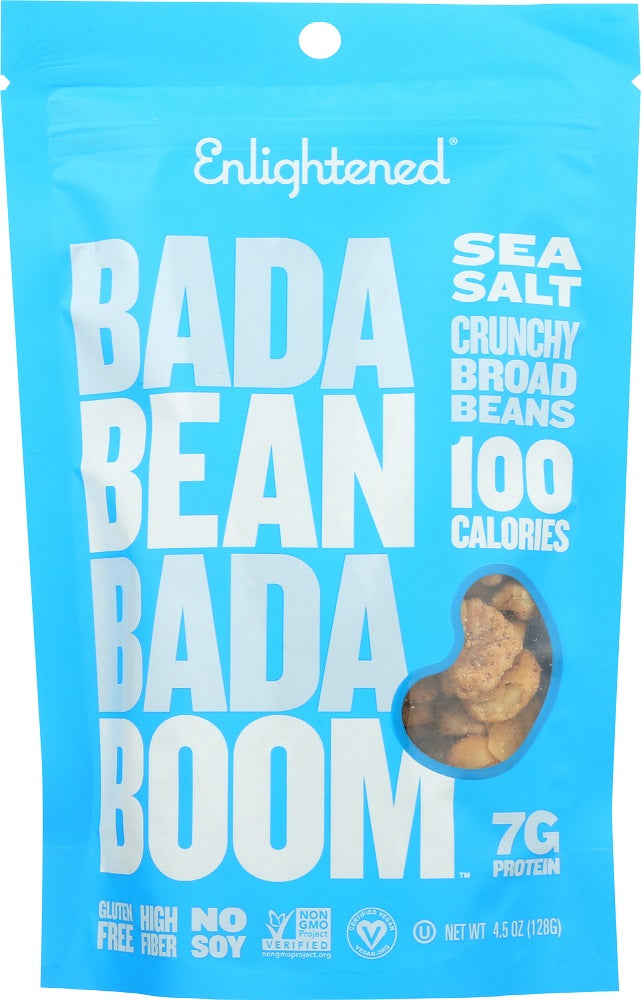 ENLIGHTENED: Bada Bean Bada Boom Sea Salt Crunchy Broad Beans, 4.5 oz