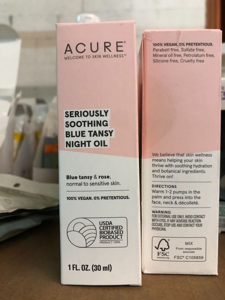 ACURE: Seriously Soothing Blue Tansy Facial Night Oil, 1 fl oz