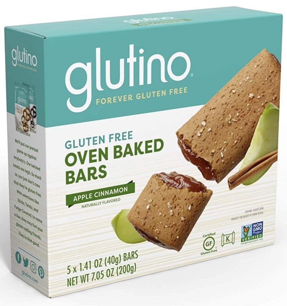 GLUTINO: Apple Cinnamon Oven Baked Bars, 7.05 oz