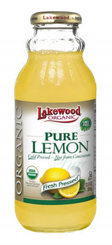 LAKEWOOD: Organic Pure Juice Lemon, 12.5 oz