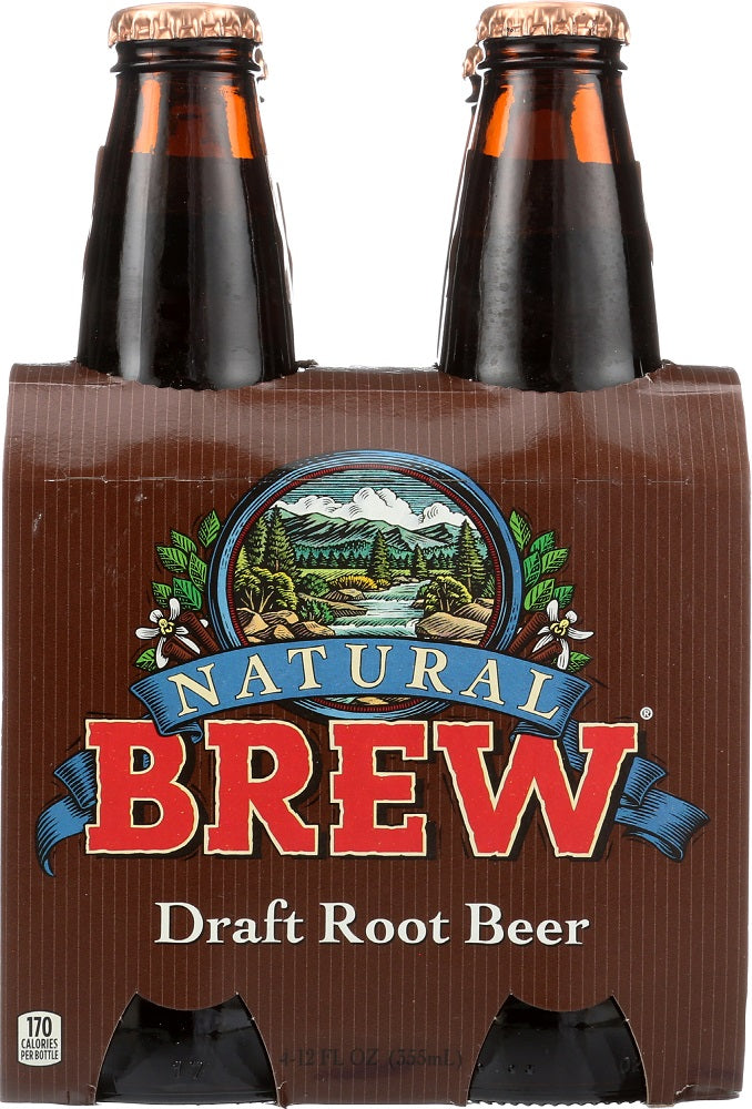 NATURAL BREW: Draft Root Beer 4 Pack, 48 oz