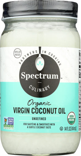 SPECTRUM NATURALS: Organic Virgin Coconut Oil Unrefined, 14 oz