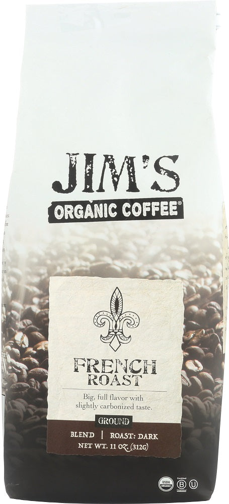 JIM'S ORGANIC COFFEE: French Roast Coffee, 11 oz