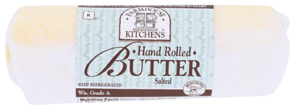 FARMHOUSE KITCHENS: Hand Rolled Lightly Salted Butter, 8 oz