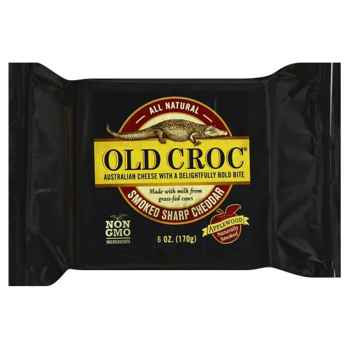 OLD CROC: Smoked Sharp Cheddar Cheese, 6 oz