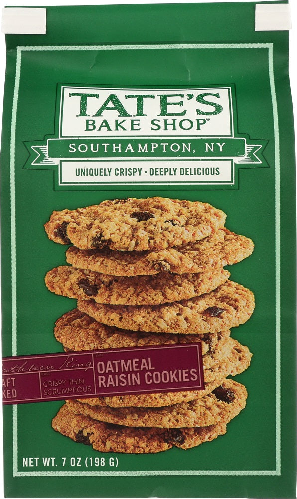 TATE'S BAKESHOP: Oatmeal Raisin Cookies, 7 oz