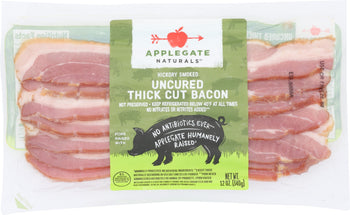 APPLEGATE: Uncured Thick Cut Bacon, 12 oz