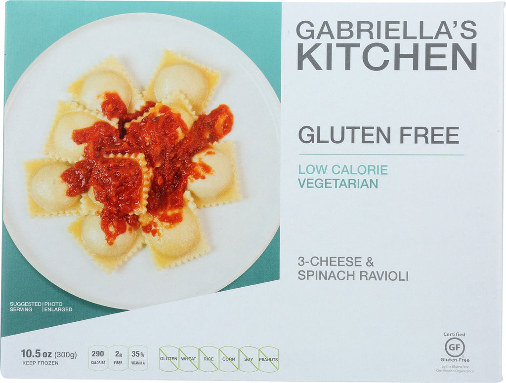 GABRIELLAS KITCHEN: Gluten Free 3-Cheese and Spinach Ravioli, 10.50 oz