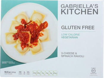 GABRIELLAS KITCHEN: Gluten Free 3-Cheese and Spinach Ravioli, 10.50 oz