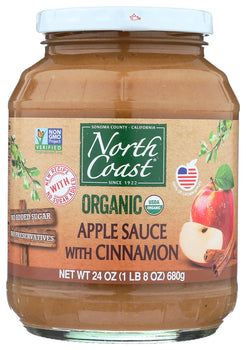 NORTH COAST: Organic Apple Sauce with Cinnamon, 24 oz