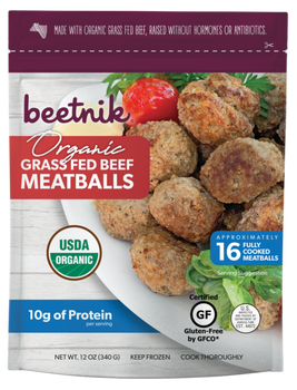 BEETNIK FOODS: Grass Fed Beef Meatballs, 12 oz