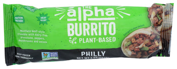 ALPHA FOODS: Plant Based Burrito Philly, 5 oz