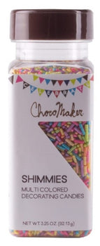 CHOCOMAKER: Shimmies Multicolored Decorating Candies, 3.25 oz